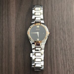 Men’s Seiko Diamond-Accent Watch